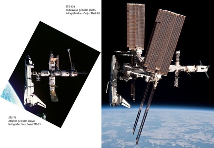 Vergleich Shuttle - Mir - ISS