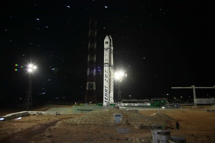 Zenit 2SB mit Fobos-Grunt und Yinghuo 1 auf der Startrampe am 8. November 2011