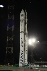 Zenit 2SB mit Fobos-Grunt und Yinghuo 1 auf der Startrampe am 8. November 2011