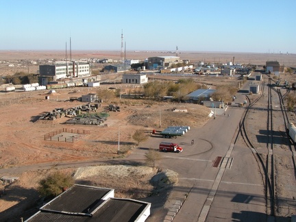 vexLaunchPadBuildingsSeenFromTopOfRocket06Nov2005esa