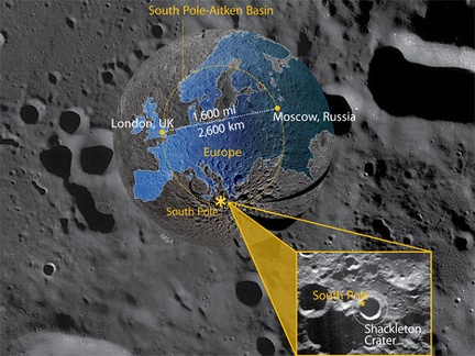 Südpol vom Mond