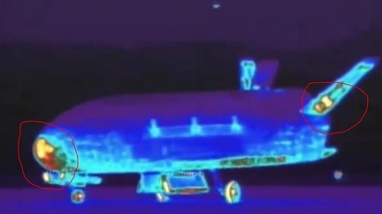 X-37B Hitzeverteilung nach der Landung