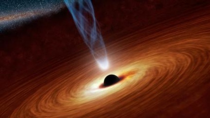 Supermassives Schwarze Loch dreht sich super schnell.