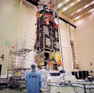 Envisat Integration im Technikzentrum ESTEC