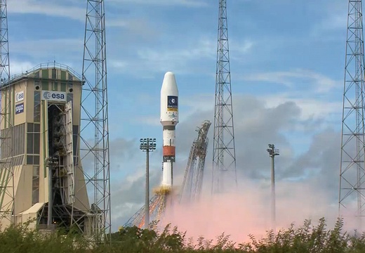 Sojus Start in Kourou mit 2 Galileo Satelliten