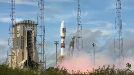 Sojus Start in Kourou mit 2 Galileo Satelliten