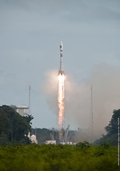 Sojus Start in Kourou mit 2 Galileo Satelliten.
