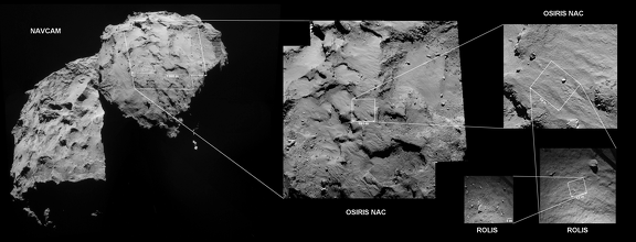 Tatsächlicher Philae Landeort
