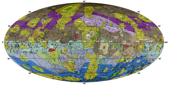 Geologische Karte von Vesta