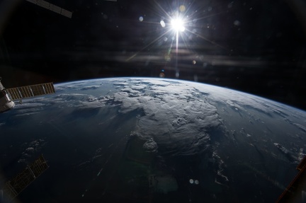 Blick auf die Erde von der ISS aus