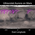 Polarlichter über der Nordhalbkugel vom Mars