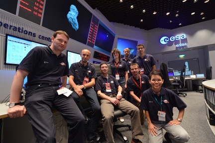 Rosettas Kontrollteam in Darmstadt