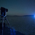 Der Nachttest eines kleinen Starshade Modell,