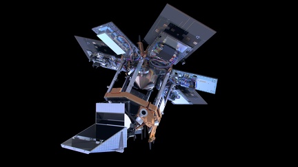 Sentinel 5P im All - künstlerische Darstellung