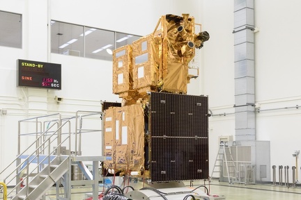 GCOM-C am 30. Januar 2017 auf dem Schütteltisch