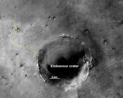 Fahrstrecke von Opportunity