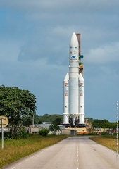 Ariane 5 VA247 auf dem Weg zur Startanlage