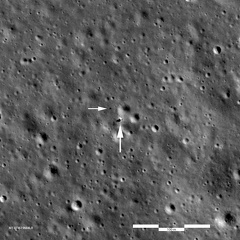 genauere Ansicht vom Landeplatz Chang'e 4 und Yutu-2