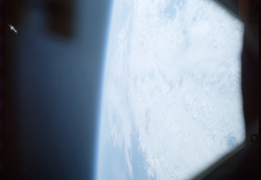 Atlas sustainer aus der Kapsel Mercury 5 gesehen