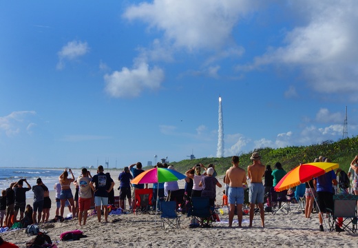 Launch Viewing vom Strand Playalinda