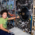 ISS - Jessica Meir am Combustion Integrated Rack