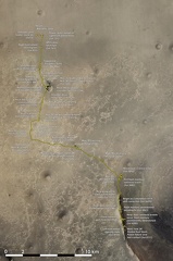 die Fahrstrecke von Opportunity
