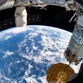 Cygnus und Dragon an der ISS