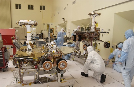 Spirit und Opportunity in High Bay 1 