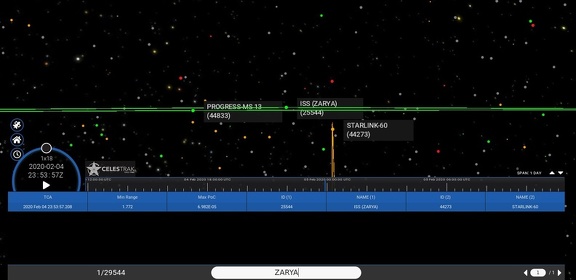 Annäherung zwischen ISS und Starlink-60