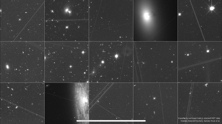 Spuren von Megakonstellationen in Hubble-Bildern
