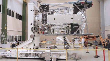 JUICE nach der Ankunft im Satellitenintegrationszentrum
