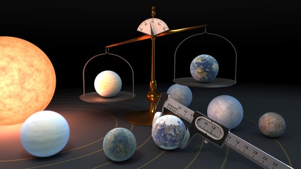 Messung der Massen und Durchmesser der TRAPPIST-1-Planeten 