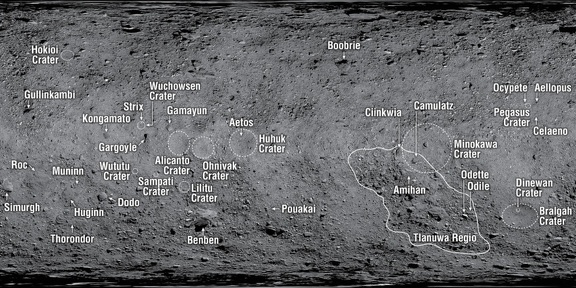 Oberflächenmerkmale auf Bennu