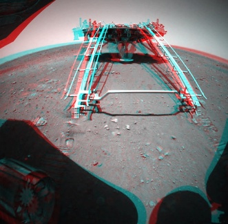 Eine 3D-Aufnahme von der Landeplattform 