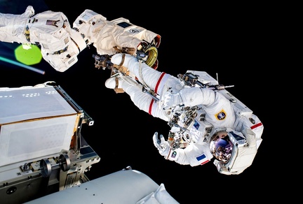 ISS - EVA iROSA Installation