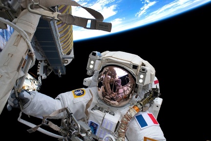 ISS - EVA iROSA Installation