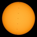 Die ISS durchquert die Sonne