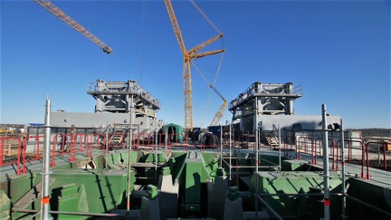 Kabel-Betankungs Turm, Montage