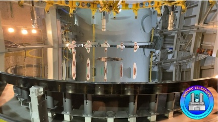 Die Hauptspiegeloberfläche des Subaru Telescope