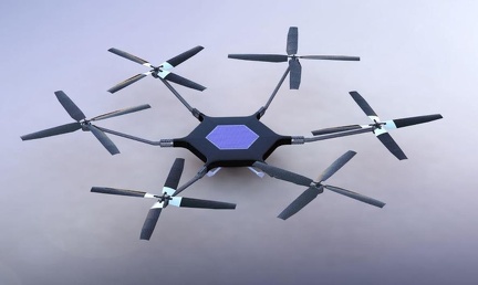 Modell des vorgeschlagenen Mars Science Helicopter