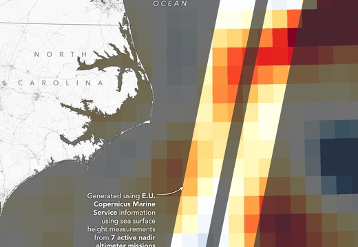  Visualisierung des Meeresspiegels des Golfstroms