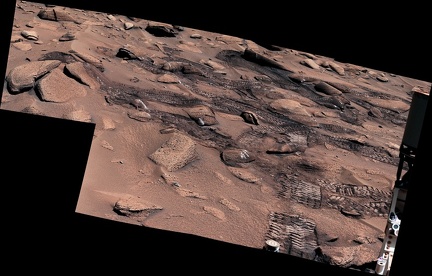 Der Aufstiegsversuch von Curiosity hinterlässt Spuren
