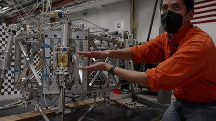 Test des Prototyps eines Mars-Landers